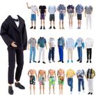 Roupa de moda casual e sapatos para boneco de 12 polegadas