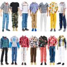 Roupa de moda casual e sapatos para boneco de 30 cm