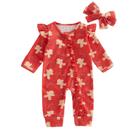 Roupa de Natal Omkzanbi Baby Girl Boy Macacão 3-6 meses