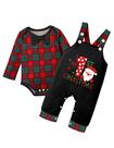 Roupa de Natal para menino, macacão xadrez BAVADER