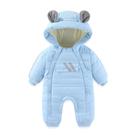 Roupa de neve JiAmy Baby Bear com capuz azul de inverno de 6 a 9 meses