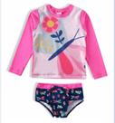 Roupa De Praia Bebe Menina Camisa Uv Calcinha Biquini Tiptop