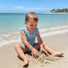 Roupa De Praia Infantil Menina Maiô Estampado Forrado Com Proteção Solar Uv50