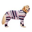 Roupa de recuperação para cães Yeapeeto 4XL Cone Alternative Xmas Blue