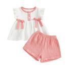 Roupa de verão Amnnchya Toddler Girl 2-3T rosa/verde