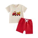 Roupa de verão para meninos, camiseta WZTYYDS Letter Truck e shorts