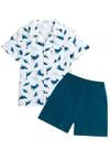 Roupa Dolxico Toddler Baby Boy Summer Dinosaur 4-5T azul