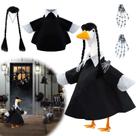 Roupa e peruca de Halloween Porch Goose para estátua de 23 cm com clipes