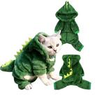 Roupa Fantasia Pet Dinossauro Inverno Com Capuz Microfibra Roupa Fantasia Pet Dinossauro Inverno Com Capuz Microfibra