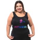 Roupa Feminina Fittness Academia Bermuda Plus Size E Camiseta Dryfit Furadinha