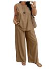Roupa feminina SOLY HUX plus size, 2 peças, marrom, 3G