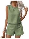 Roupa feminina SweatyRocks, 2 peças, verde militar, de férias