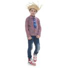 Roupa Festa Junina Infantil Camisa Xadrez Gravata e Chapeu