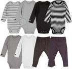 Roupa Frio Bebê Conjunto Kit Body Manga Longa e Calça Neutro Minimalista Minino Menina