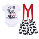 Roupa IDOPIP Cow 1st Birthday Boy para meninos de 12 meses