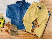 Roupa Infantil Conjunto Blusa Jeans e Calça Estilosa Caramelo Conjunto Anuska Moda Inverno Quentinho Roupa Infantil Conjunto Blusa Jeans e Calça Estilosa Caramelo Conjunto Anuska Moda Inverno Quentinho