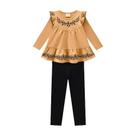Roupa Infantil Conjunto Para Meninas Batinha Manga Longa Bordada E Legging Estilosa Confortável Roupa Infantil Conjunto Para Meninas Batinha Manga Longa Bordada E Legging Estilosa Confortável