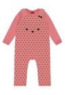 Roupa Infantil Jardineira Moletom Poá Body Estampado Conjunto Kyly Feminino Moda Inverno Quentinho