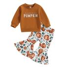 Roupa infantil Kupretty Pumpkin Sweatshirt Flare Pants 12-18M