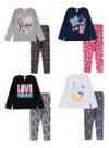 roupa infantil menina kit 4 conjuntos de inverno meia estação cotton legging estampada e lisa roupa infantil menina kit 4 conjuntos de inverno meia estação cotton legging estampada e lisa