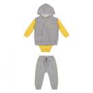 Roupa Infantil Trijunto Charpey Body Suedine Em Moletom Calça Estilosa E Colete Bebê Roupa Infantil Trijunto Charpey Body Suedine Em Moletom Calça Estilosa E Colete Bebê