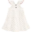 Roupa Infantil Vestido Social Milon Branco Poá Festa Formal Formatura Manga Curta Menina