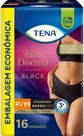 Roupa Íntima Descartável Tena Pants Discreet Feminino P/M Preta Absorção Moderada 16 unidades