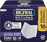 Roupa Íntima Descartável Unissex Bigfral Noturna Pants P/M Absorção Intensa 16 unidades