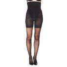 Roupa íntima em forma de elastano, cintura alta, meio da coxa, transparente, preta A Roupa íntima em forma de elastano, cintura alta, meio da coxa, transparente, preta A