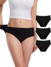 Roupa íntima feminina feminina ECO PERIOD Heavy Flow preta, pacote com 3 Roupa íntima feminina feminina ECO PERIOD Heavy Flow preta, pacote com 3
