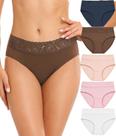 Roupa íntima feminina RHYFF, calcinha hipster de algodão, pacote com 5 unidades S-3XL