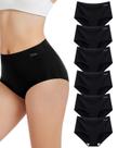 Roupa íntima feminina Tichati Seamless Full Coverage, pacote com 6