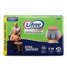 Roupa Íntima Lifree Pants Proteção Prolongada Extra Absorção Tamanho P/M Unissex 24 Unidades