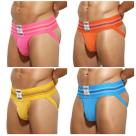 Roupa íntima masculina Jock Strap Arjen Kroos de alta elasticidade, pacote com 4