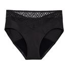 Roupa íntima menstrual THINX Comfort-Stretch Hip Huggers preta