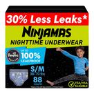 Roupa íntima noturna Ninjamas Boys S/M (17-32 kg) 88 unidades