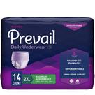 Roupa íntima para incontinência Prevail Daily, 2GG, Heavy Absorbency, pacote com 14