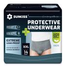 Roupa íntima para incontinência SUNKISS para homens, diurna, grande, 14 quilates