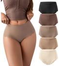 Roupa íntima sem costura de cintura alta SHARICCA para mulheres 5P01 tamanho L