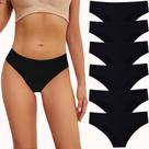 Roupa íntima sem costura OJCNBV No Show, calcinha feminina, pacote com 6 Roupa íntima sem costura OJCNBV No Show, calcinha feminina, pacote com 6
