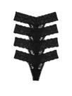 Roupa íntima tanga Victoria's Secret Lace para mulher (S) pacote com 4