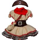 Roupa Maria Bonita Infantil Fantasia Cangaceira Luxo Com Chapéu Vestido Junino Quadrilha
