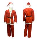 Roupa Papai Noel Adulta e Barata Com Calça Blazer Gorro Cinto e Barba