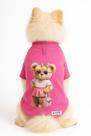 roupa para cachorro pet inverno roupinha moletom rosa ursinha