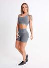 Roupa Para Ginastica Academia Feminina Conjunto Short E Top tamanho P cor cinza