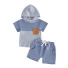 Roupa Polinkety Toddler Baby Boy Summer Waffle Stripes