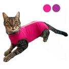 Roupa Protetora Pós-Cirúrgica Pet Para Castração de Gato Fêmea - Cor Rosa e Roxo - Tecido de Algodão Roupa Protetora Pós-Cirúrgica Pet Para Castração de Gato Fêmea - Cor Rosa e Roxo - Tecido de Algodão