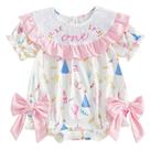 Roupa Pudcoco Baby Girls First Birthday Romper, 1º aniversário