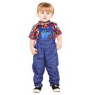 Roupa Quadrilha Festa Junina para Bebê Infantil Macacão e Camisa