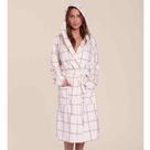 Roupao Adulto Fleece Lua Lua On Off Xadrez Branco